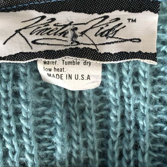 Vintage 80s Metallic Sweater Kinetic Kids Knit Stripe Size Medium - Picture 3 of 14